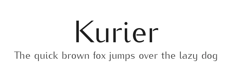 Kurier — Sans Serif Font