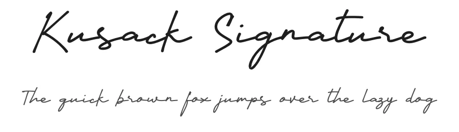 Kusack Signature by AHMAD FASHIHULLISAN β Script Handwritten Font