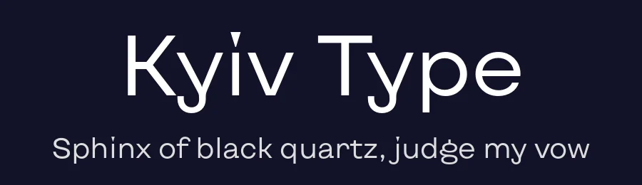 Kyiv Type by Dmitry Rastvortsev — Sans Serif Font — thumbnail 2