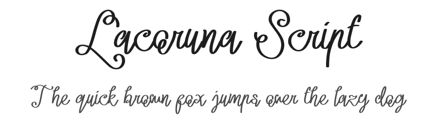 Lacoruna Script by emnazar2009 — Script Handwritten Font