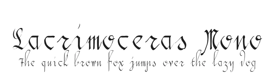 Lacrimoceras Mono by Ywatcher — Script Handwritten Font
