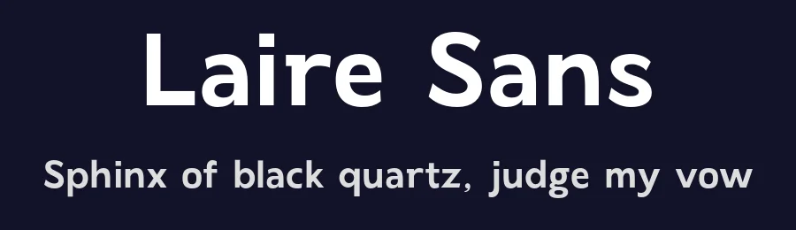 Laire Sans by Laire Banyu Sandi Pawenang
Dyahayu Anggraini Wulandari — Sans Serif Font — thumbnail 2