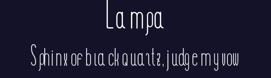 Lampa by Slava Krivonosov aka Vampdesign — Sans Serif Font — thumbnail 2