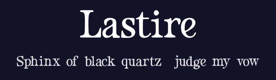 Lastire by Ilyas Yasin — Serif Font — thumbnail 2