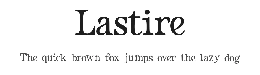 Lastire by Ilyas Yasin — Serif Font