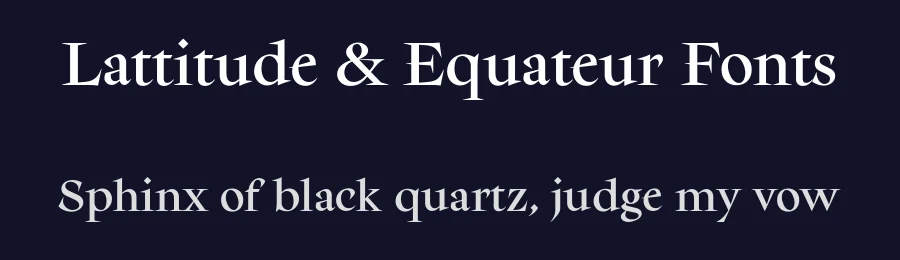 Lattitude & Equateur Fonts by Ange Degheest & Eugénie Bidaut — Serif Font — thumbnail 2