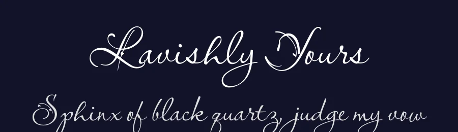 Lavishly Yours by Robert E. Leuschke — Script Handwritten Font — thumbnail 2