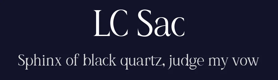 LC Sac — Serif Font — thumbnail 2