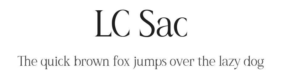 LC Sac — Serif Font