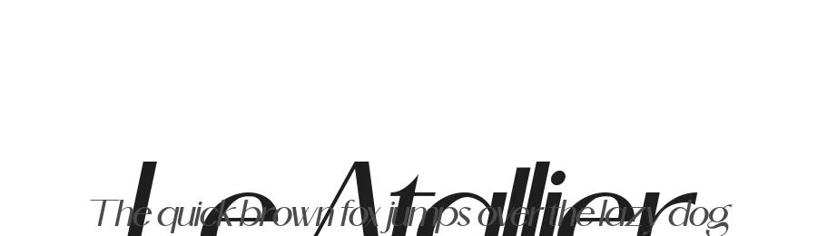 Le Atallier by Putu Dody Permana — Sans Serif Font