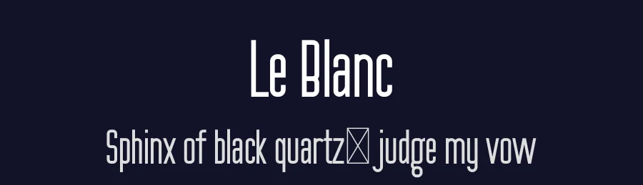 Le Blanc by Nicho Christian — Sans Serif Font — thumbnail 2
