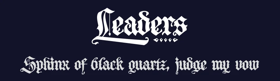 Leaders by Mans Greback — Display Font — thumbnail 2