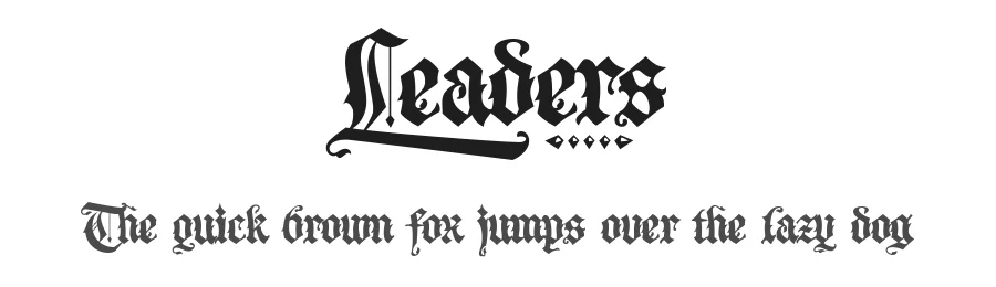 Leaders by Mans Greback — Display Font