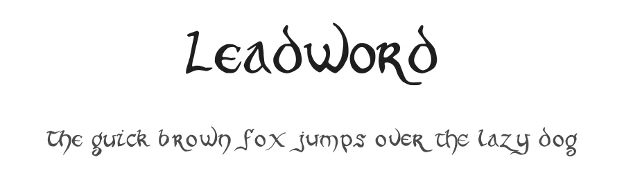 Leadword
