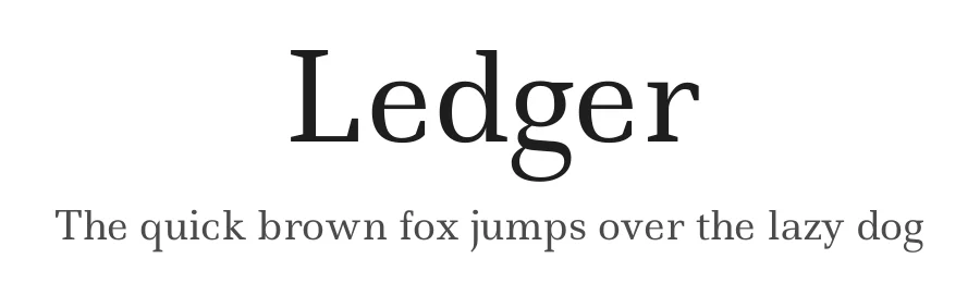 Ledger by Denis Masharov — Serif Font