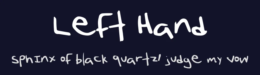 Left Hand — Script Handwritten Font — thumbnail 2