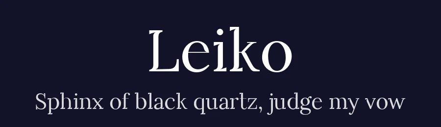 Leiko by Veres Anikó — Serif Font — thumbnail 2
