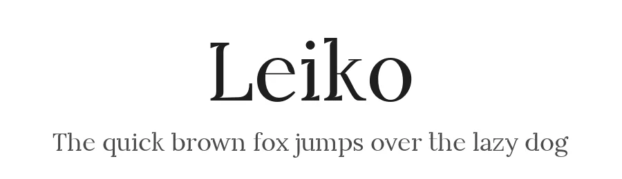 Leiko by Veres Anikó — Serif Font