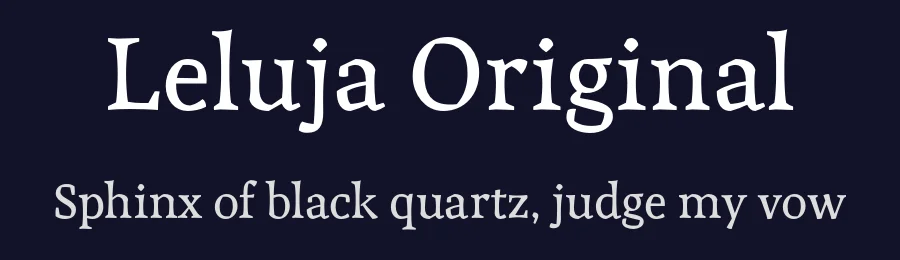 Leluja Original by Andrea Kulpas — Serif Font — thumbnail 2