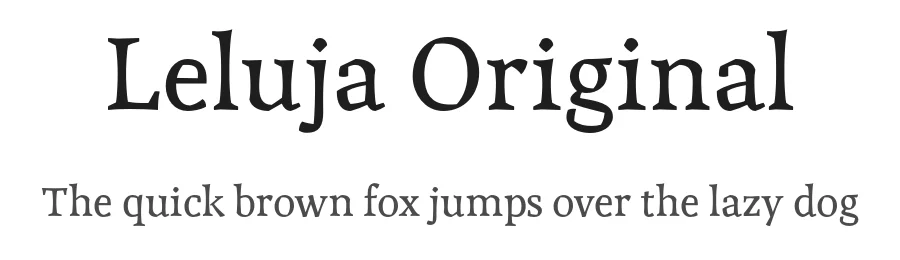 Leluja Original by Andrea Kulpas — Serif Font