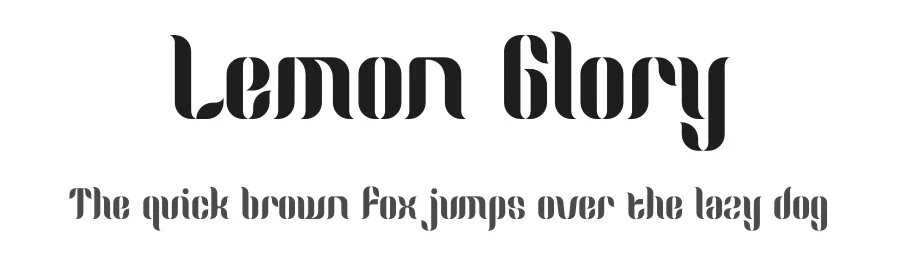 Lemon Glory by Muh Muammar — Display Font