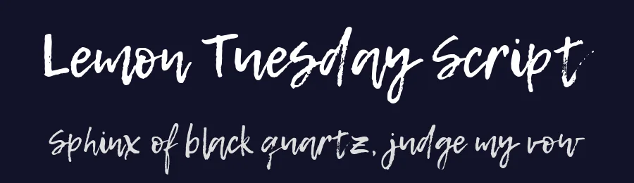 Lemon Tuesday Script by Daria Kwon & Jovanny Lemonad — Script Handwritten Font — thumbnail 2