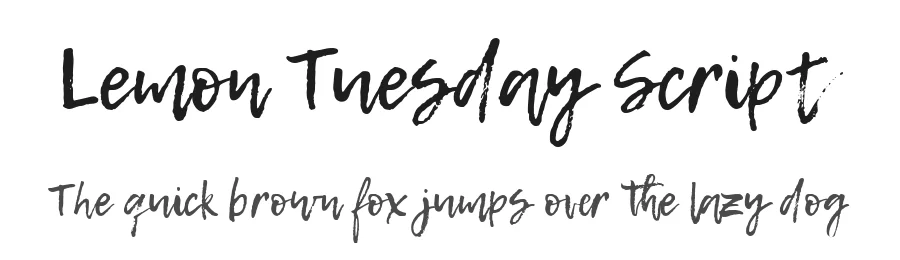 Lemon Tuesday Script by Daria Kwon & Jovanny Lemonad β Script Handwritten Font