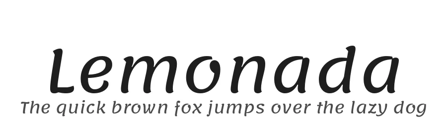 Lemonada by Mohamed Gaber (Arabic), Eduardo Tunni (Latin) β Script Handwritten Font