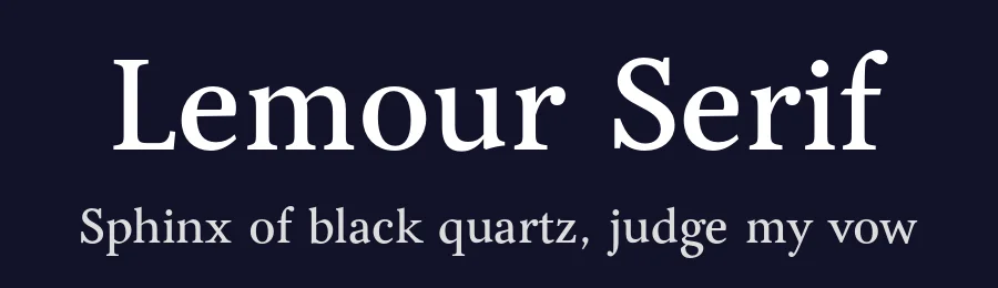 Lemour Serif by Oliver Polakovics — Serif Font — thumbnail 2