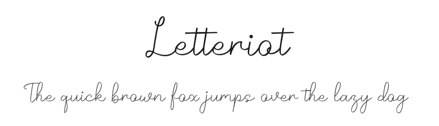 Letteriot by Forberas Club — Script Handwritten Font