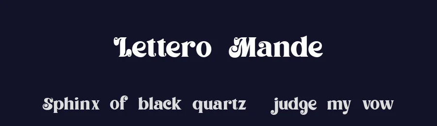 Lettero Mande by Dharmas Studio — Display Font — thumbnail 2