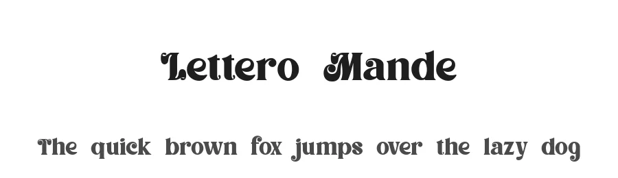 Lettero Mande by Dharmas Studio — Display Font
