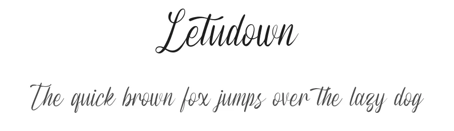 Letudown by Forberas — Script Handwritten Font