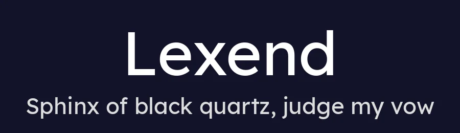 Lexend by Bonnie Shaver-Troup, Thomas Jockin — Sans Serif Font — thumbnail 2