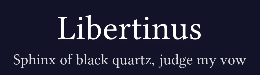 Libertinus by Philipp H. Poll, Khaled Hosny — Sans Serif Font — thumbnail 2