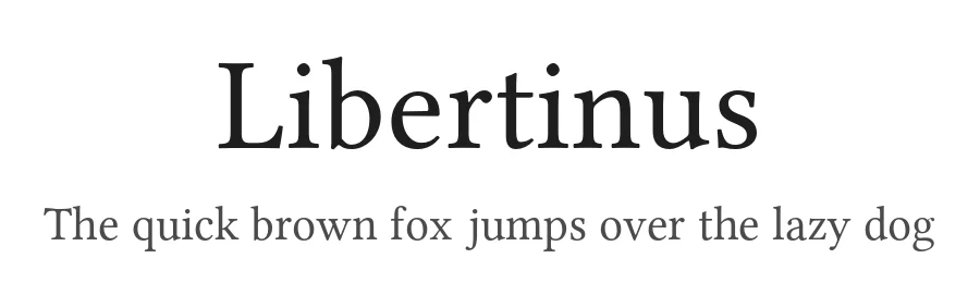 Libertinus by Philipp H. Poll, Khaled Hosny — Sans Serif Font