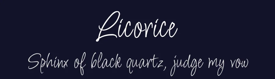 Licorice by Robert E. Leuschke — Script Handwritten Font — thumbnail 2