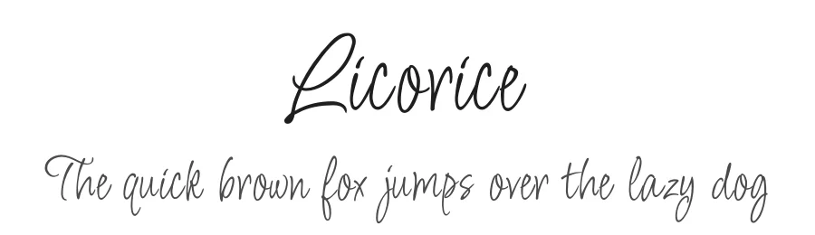 Licorice by Robert E. Leuschke — Script Handwritten Font