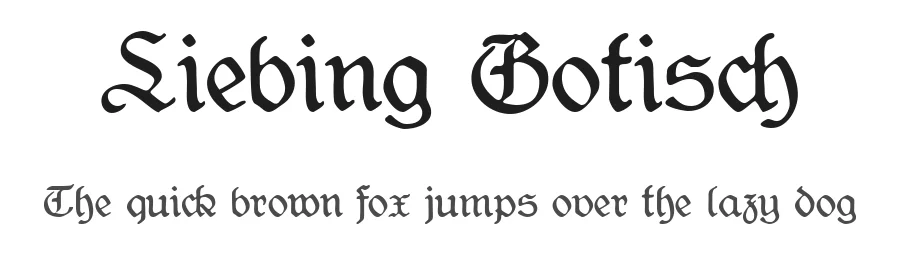 Liebing Gotisch — Script Handwritten Font