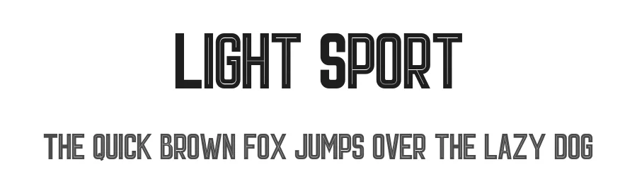 Light Sport — Display Font