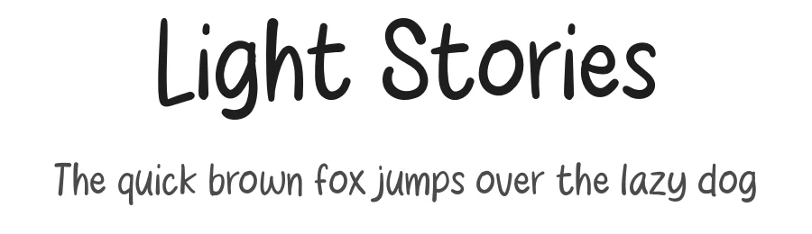 Light Stories by Khurasan β Script Handwritten Font
