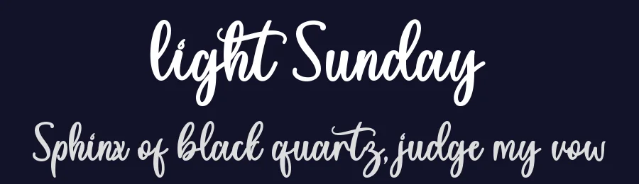 Light Sunday by Yoga Letter 2021 (Isroni Yoga Prasetya) — Script Handwritten Font — thumbnail 2