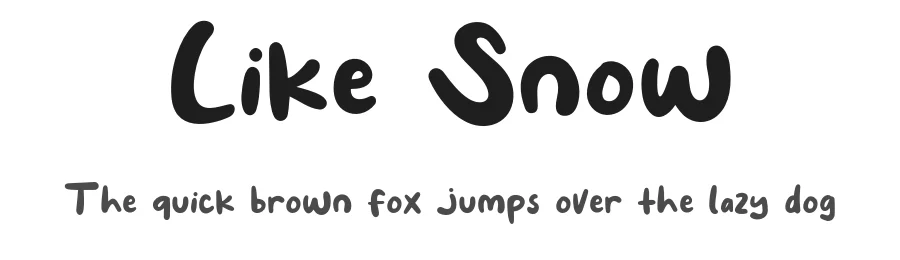 Like Snow by Khurasan — Script Handwritten Font