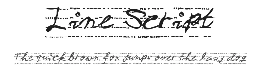 Line Script — Script Handwritten Font