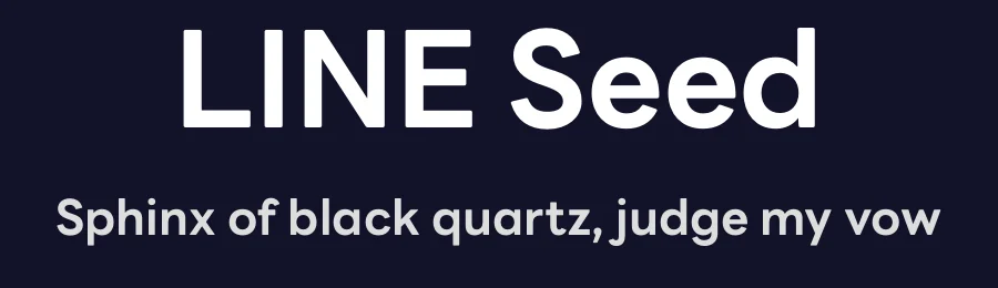 LINE Seed by LINE VX Design &  Sandoll Inc &  Dalton Maag Ltd — Sans Serif Font — thumbnail 2