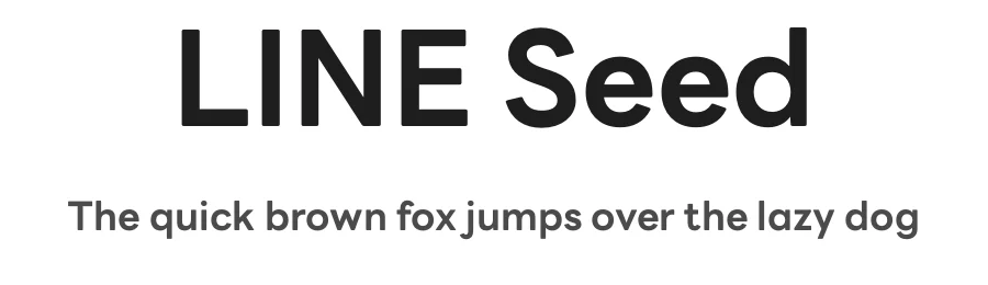 LINE Seed by LINE VX Design & Sandoll Inc & Dalton Maag Ltd β Sans Serif Font