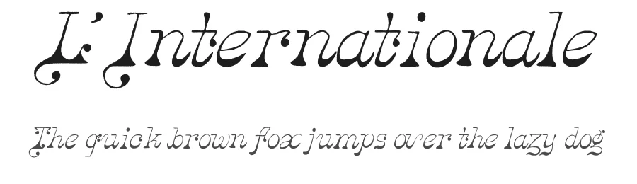 L’Internationale by Loki Gwynbleidd — Script Handwritten Font