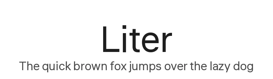 Liter by Anton Skugarov — Sans Serif Font