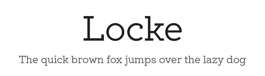 Locke by Charles Daoud — Slab Serif Font