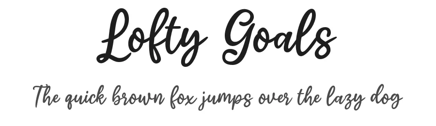 Lofty Goals by Ali Hamidi — Script Handwritten Font